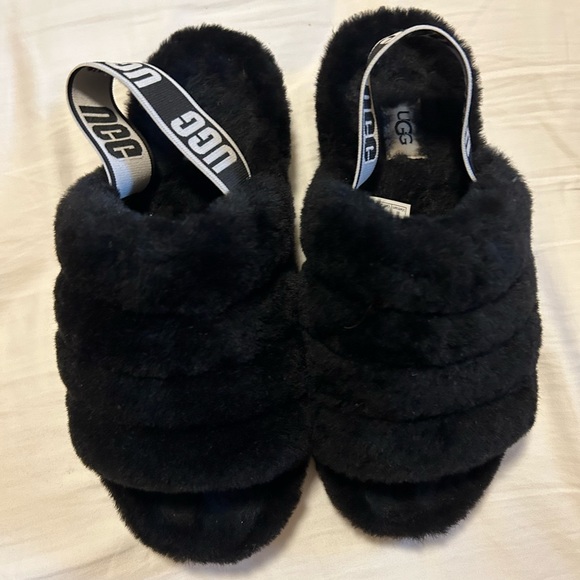 UGG Shoes - Fluff Yeah Black Ugg Slippers